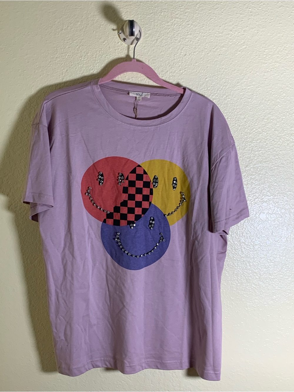 NWOT easel Lavender Short Sleeve Tee, Size M